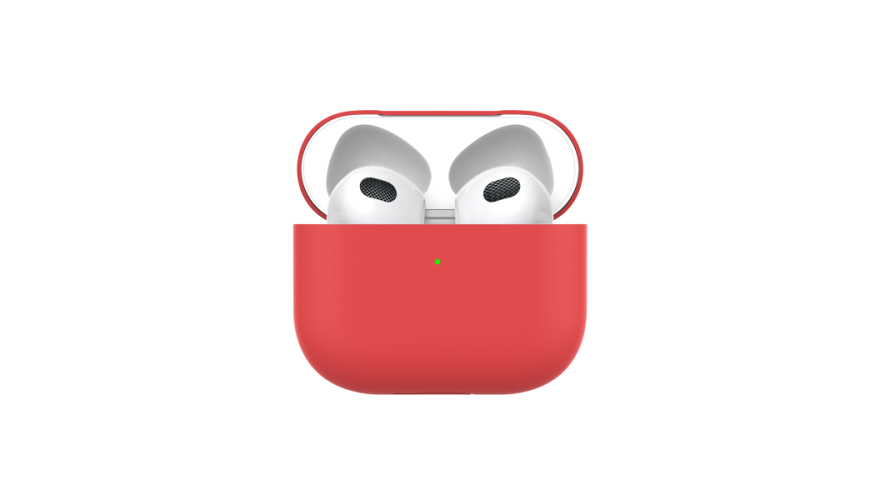 Силиконовый чехол VLP Silicone Case Soft Touch для Apple AirPods 3 Red