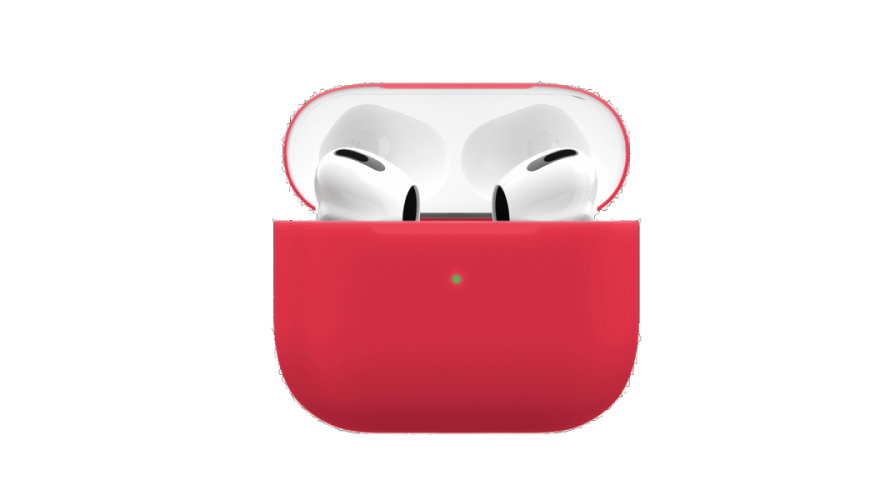 Силиконовый чехол VLP Silicone Case Soft Touch с кольцом для Apple AirPods 3 Red