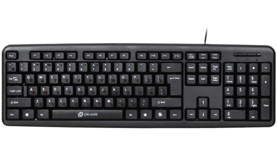 Проводная клавиатура OKLICK 90M Black (Черный)