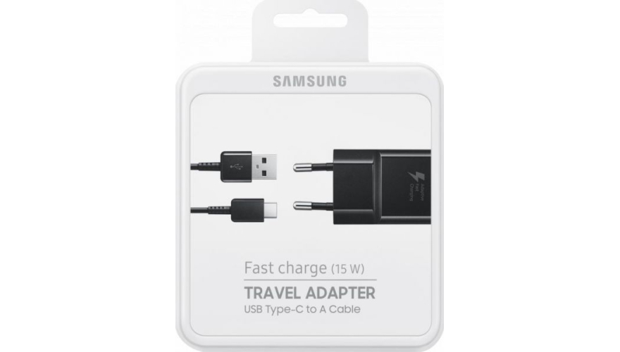 Сетевое зарядное устройство Samsung Fast Charge (15W) USB Type-C, 2A, Black (EP-TA20EBECGRU)