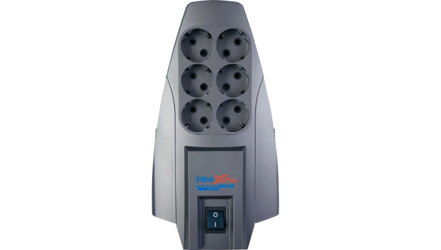 Сетевой фильтр Pilot X-Pro 3м (6 розеток) Серый