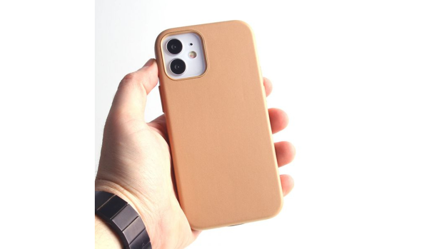 Чехол-накладка силикон Leather Case для iPhone 12 Mini Brown