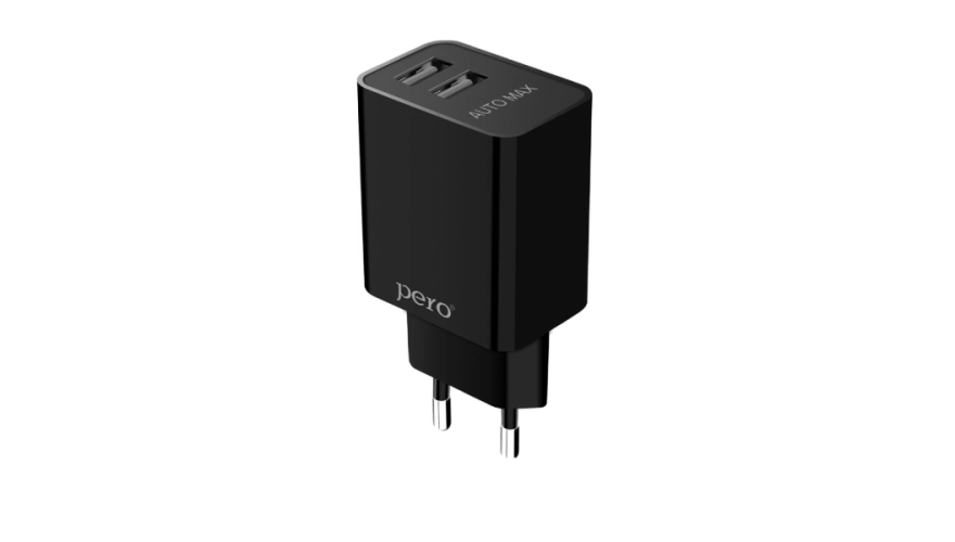 СЗУ PERO TC02 2USB 2.1A Black (Черный)