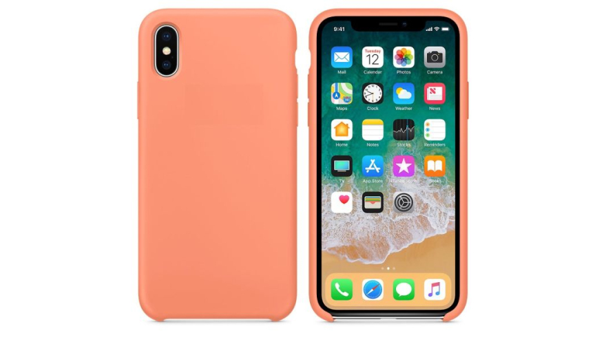 Чехол-накладка силикон Silicone Case для iPhone X/Xs Peach