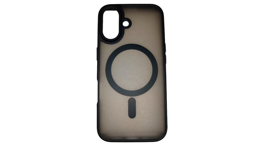 Чехол-накладка силикон MagSafe для iPhone 16 Матовый черный