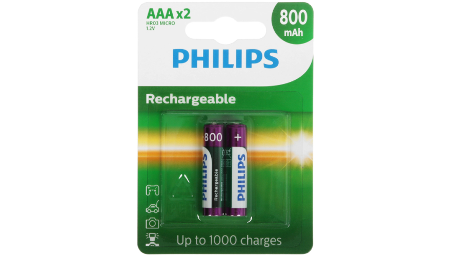 Аккумуляторная батарейка Philips MultiLife AAA (2шт)