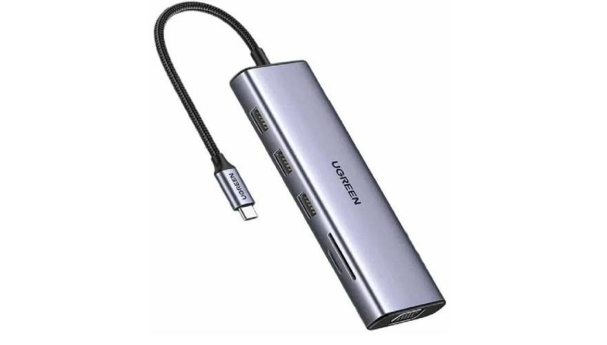 USB-C Разветвитель UGREEN CM498 10в1 (15601) Серебристый
