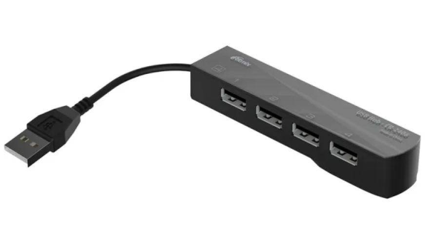 USB Разветвитель Ritmix CR-2406 4в1 Черный