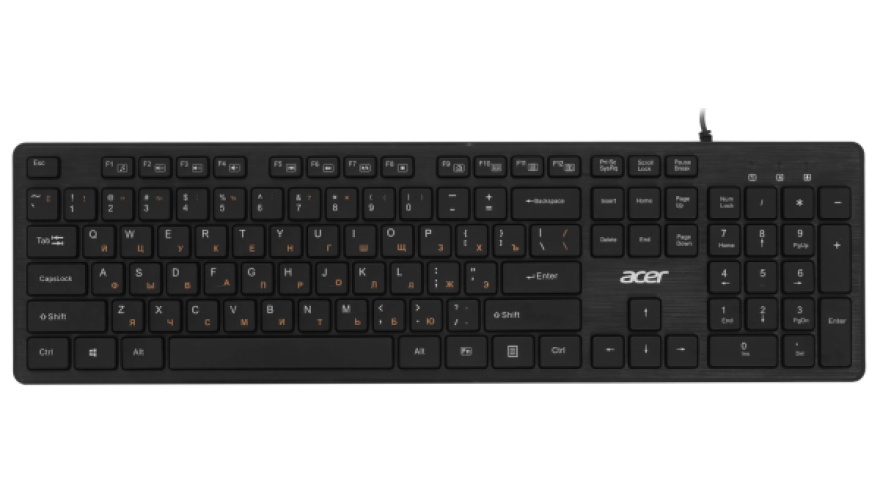 Проводная клавиатура Acer OKW122 Черный