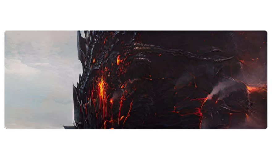 Коврик для мыши водонепроницаемый 30x90см Черный дракон