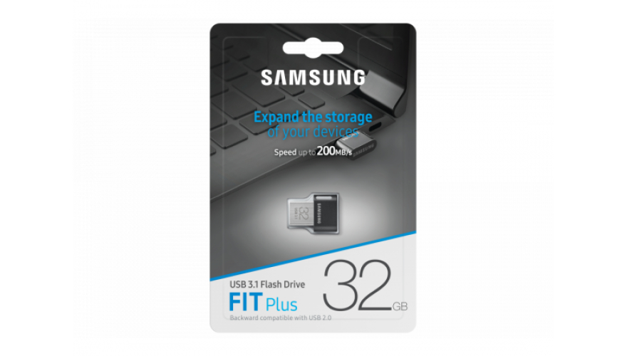 USB Flash Drive Samsung Fit Plus 32GB, USB 3.1 200 МВ/s, (MUF-32AB/APC)