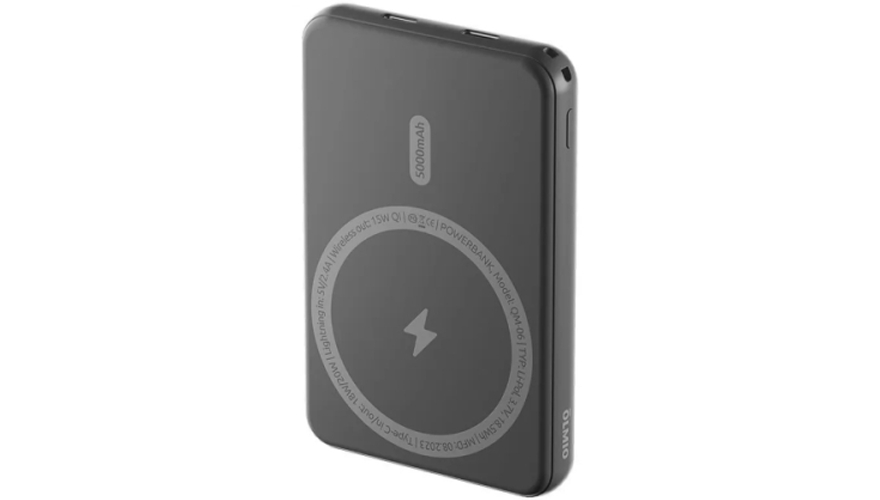 Магнитный беспроводной внешний аккумулятор Olmio QM-06 5000mAh 20W PD Серый