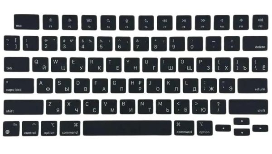 Русифицированные клавиши для Macbook Air Midnight