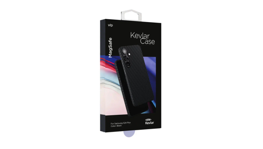 Накладка кевлар VLP Kevlar Case with MagSafe для Samsung Galaxy S24 Plus Black