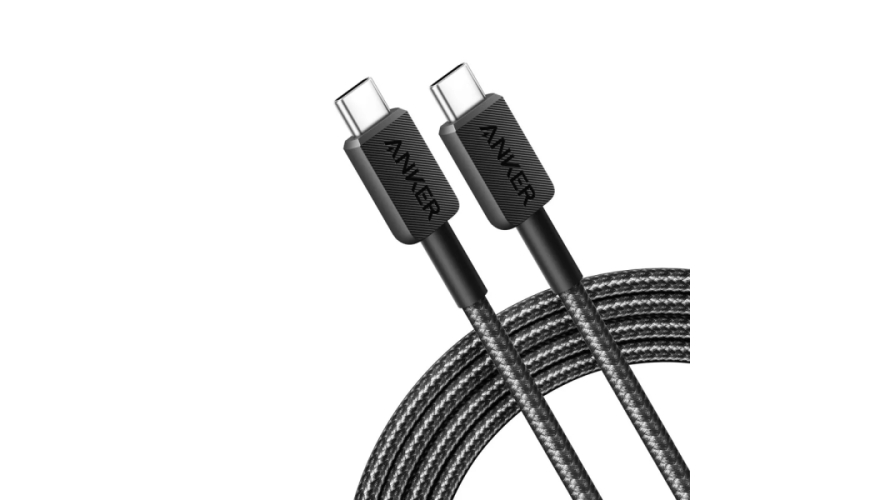 Кабель Anker 322 Type-C - Type-C 1.8м 60W (A81F6) Черный