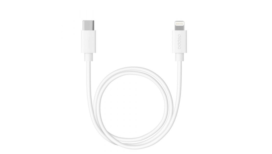 Кабель Deppa USB-C - Lightning 1.2м 2A White (арт.72236)