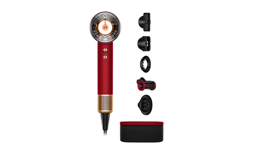 Фен Dyson Supersonic HD16 Nural Red Velvet/Gold (Красный/Золотой) (с кейсом)