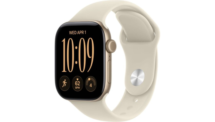 Часы Apple Watch Series 12 42mm Light Gold Aluminum Case Sand Sport Band S/M