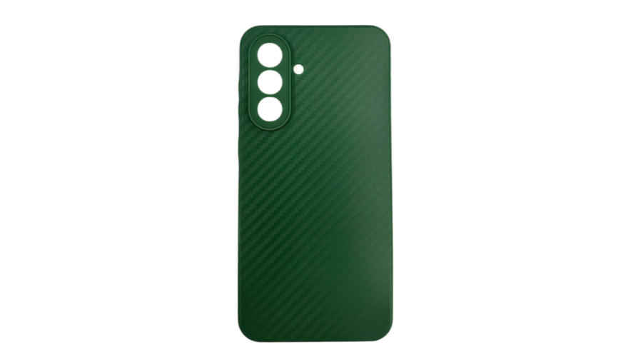Чехол-накладка силикон под карбон для Samsung Galaxy A56 Зеленый