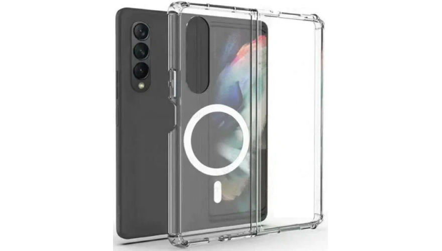 Чехол-накладка пластик MagSafe для Samsung Galaxy Z Fold6 Прозрачная