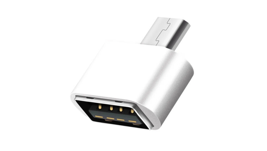 Переходник USB - Micro USB Серебристый