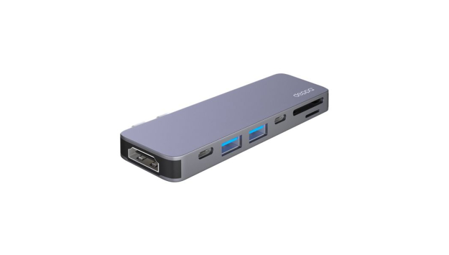 USB-C Разветвитель Deppa для MacBook 7в1 (73121) Графит