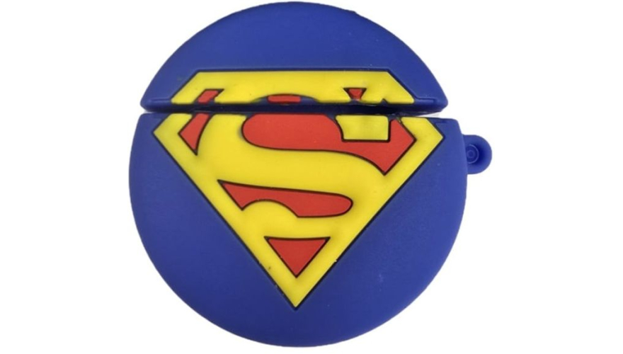 Силиконовый чехол для Apple AirPods (Супермен Синий)