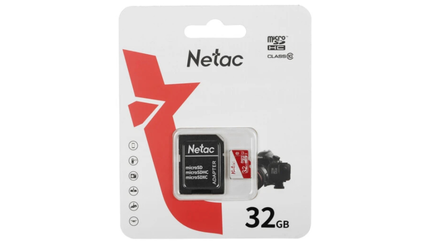 Карта памяти Netac P500 Eco 32GB Class10 (NT02P500ECO-032G-R) + SD adapter