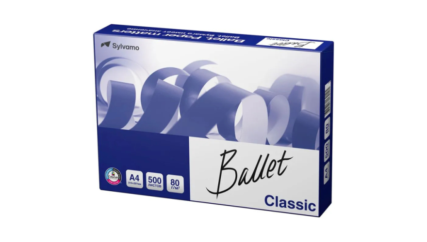 Бумага офисная Ballet Classic A4 80 г/м² 500 л. Белый