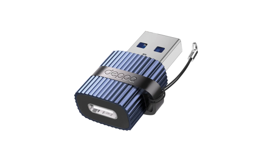 Переходник Deppa Type-C - USB 3.0 (73134) Blue