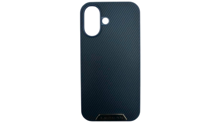 Чехол-накладка силикон под карбон для Apple iPhone 16 Синий
