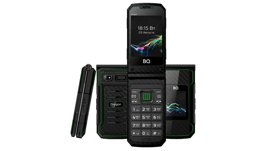 Мобильный телефон BQ 2822 Dragon Dual Sim Black-Green (Черный-Зеленый)
