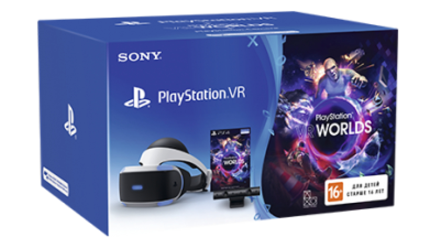 Sony PlayStation VR + Camera v2 + VR Worlds (CUH-ZVR2)