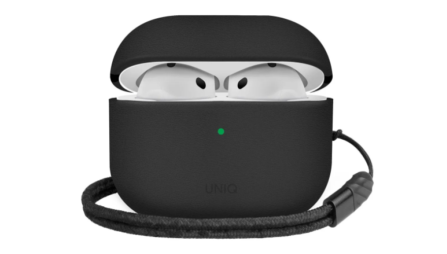 Чехол Uniq Lyden Leatherette для Apple AirPods 4 Black