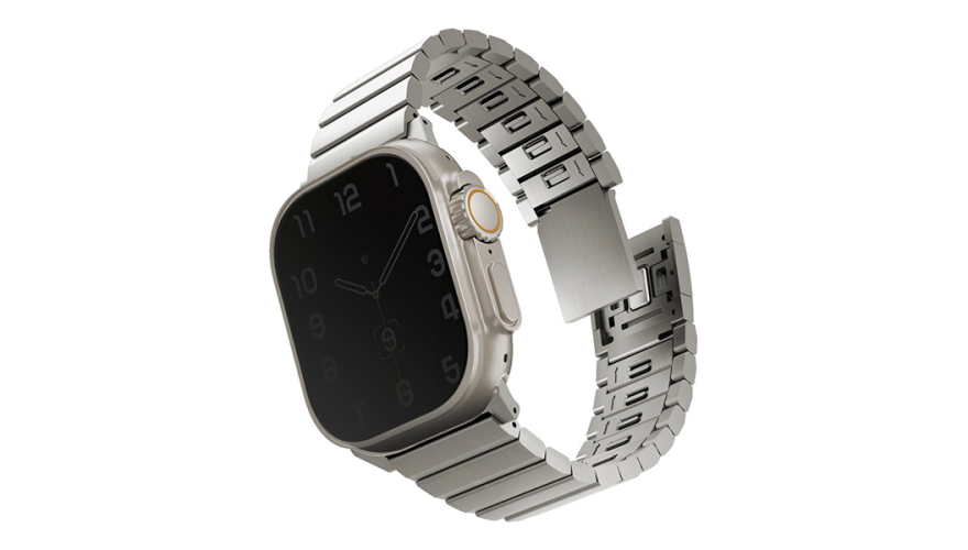 Ремешок Uniq Strova MAG Strap Link Steel для Apple Watch 44/45/46/49mm Silver (Серебристый)