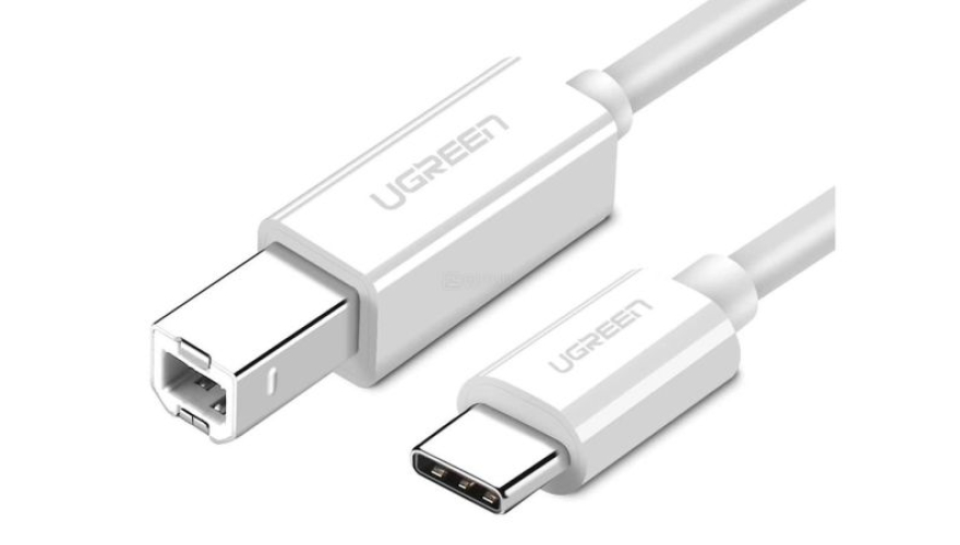 Кабель UGREEN US241 USB-C - USB-B 1.5м (40417) White (Белый)