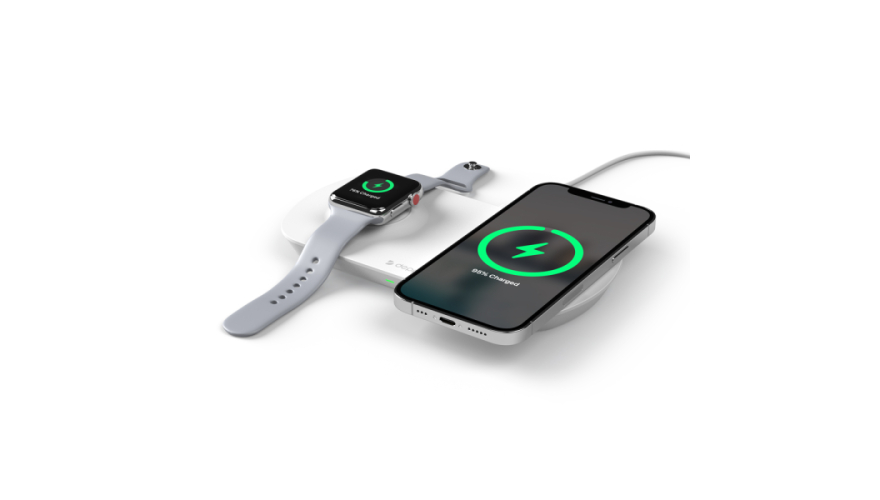 Беспроводная зарядная станция Deppa 2 в 1: iPhone, Apple Watch, 17.5 Вт  (24013)