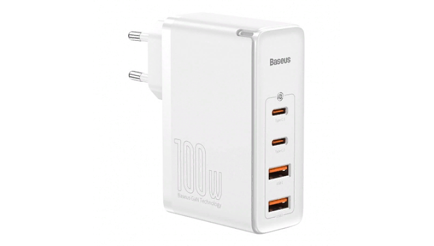 СЗУ Baseus Gan2 Pro Quick Charger (2 USB/2 USB-C) 100W Белый