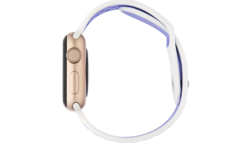 Ремешок INTERSTEP для Apple Watch 42/44/45/49mm Бело-фиолетовый