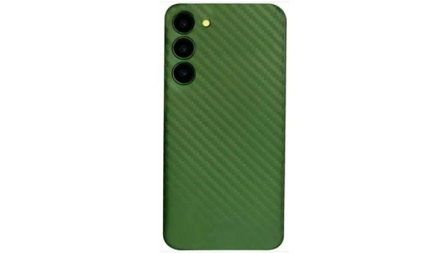 Чехол-накладка силикон под карбон для Samsung Galaxy S24 Зеленый