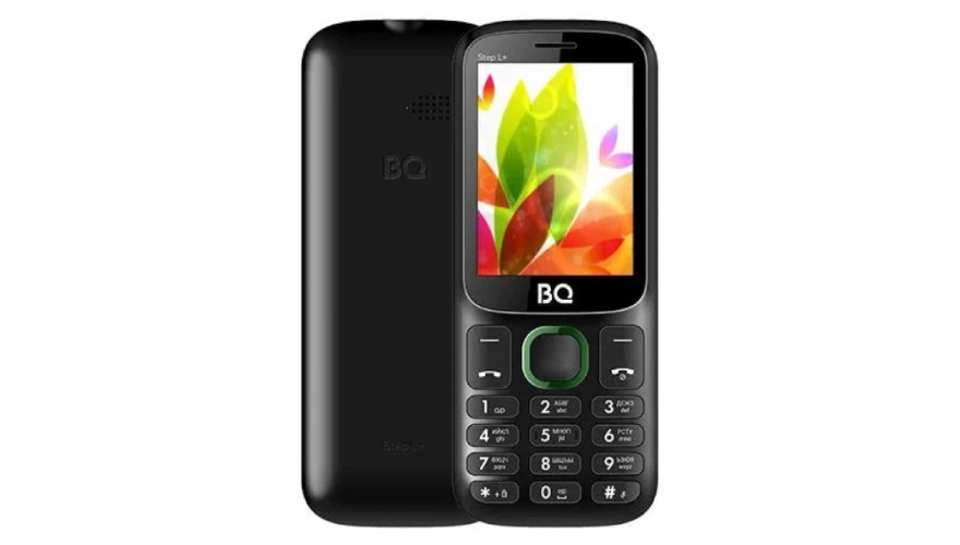 Мобильный телефон BQ 2440 Step L+ Black Green (Черный-Зеленый)