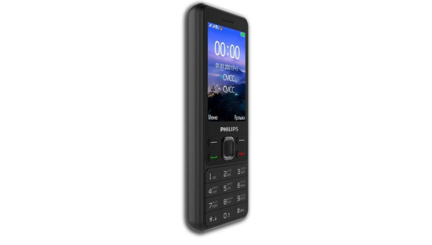 Телефон Philips Xenium E185 Black (Черный)