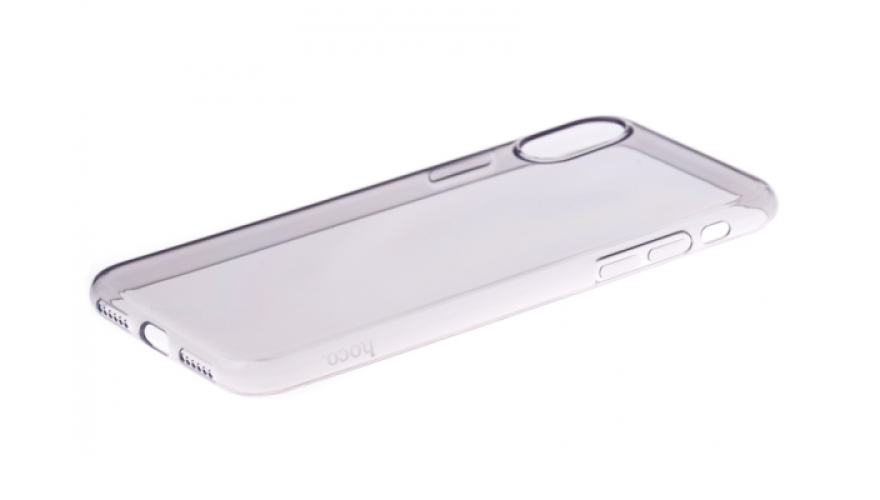 Чехол-накладка силикон для iPhone X/Xs прозрачная черная