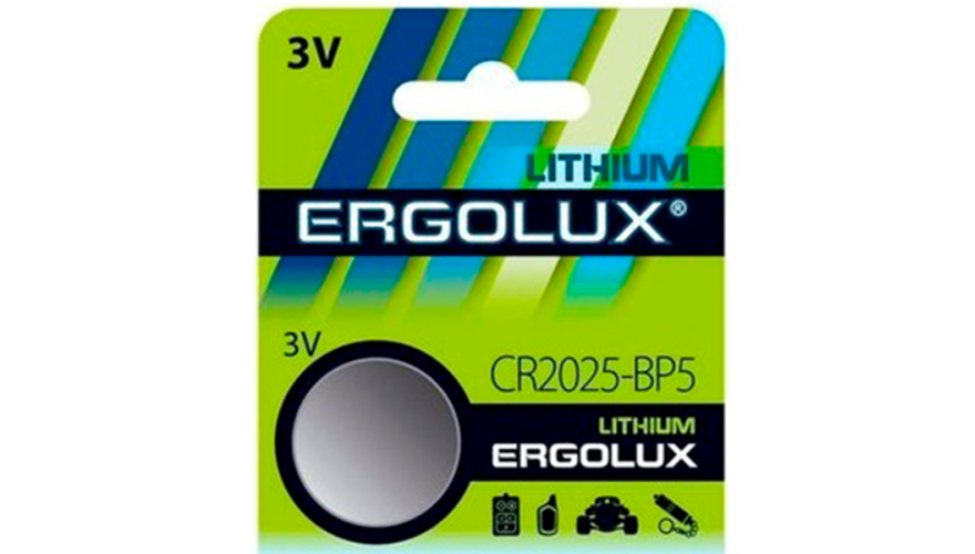 Батарейка Ergolux CR2025-BP5 (1шт)