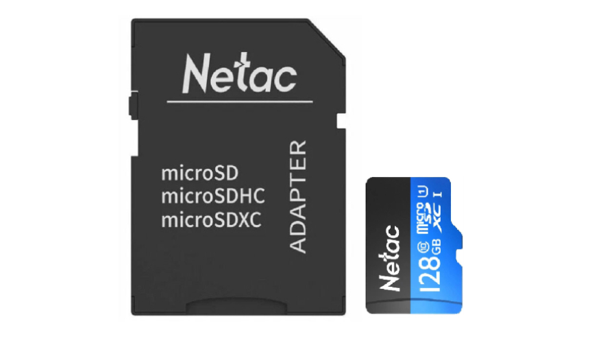 Карта памяти Netac P500 Standard 128GB Class10 90MB/s (NT02P500STN-128G-R) + SD adapter