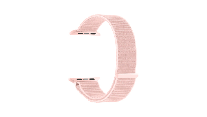 Ремешок Deppa Band Nylon для Apple Watch 42/44/45/49mm, нейлоновый, розовый (арт.48105)
