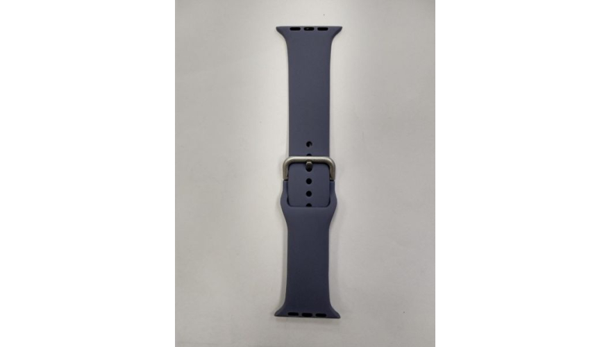 Ремешок силиконовый с металлической застежкой для Apple Watch 42/44/45/49mm темно-лиловый