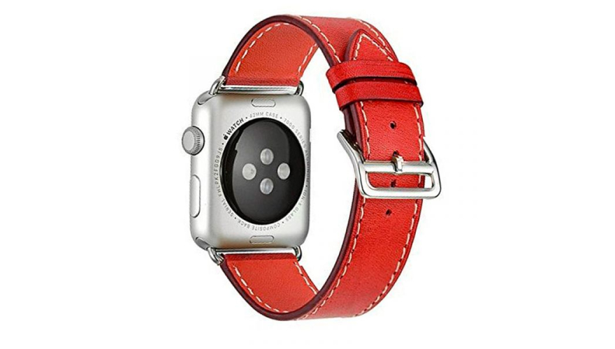 Ремешок из экокожи для Apple Watch 38/40/41mm Красный