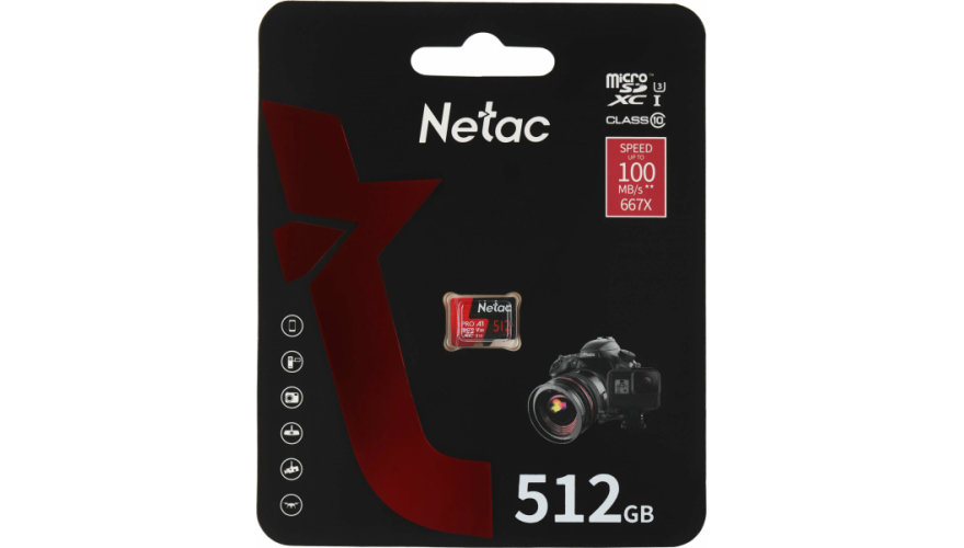 Карта памяти Netac P500 Extreme Pro 512GB Class10 100MB/s (NT02P500PRO-512G-S)