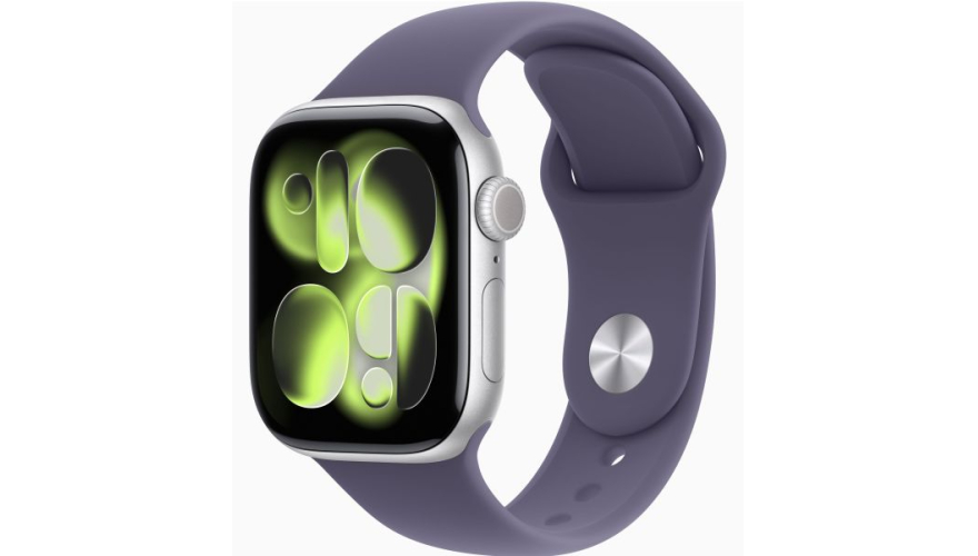 Часы Apple Watch Series 11 46mm Silver Aluminum Case Purple Fog Sport Band S/M